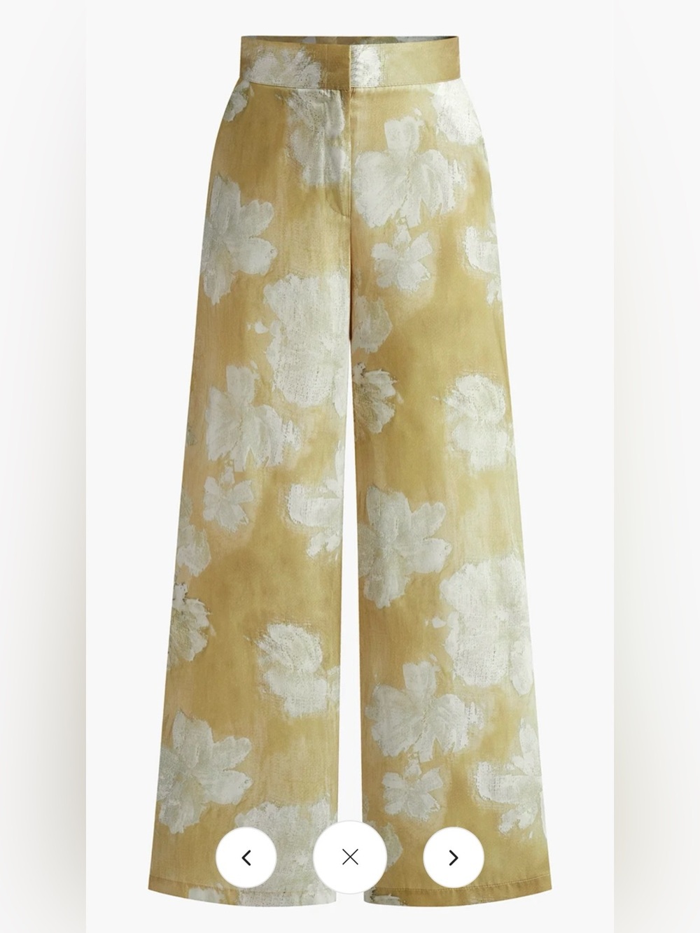 Commense Yellow Floral Wide-Leg Pants - Picture 2 of 4
